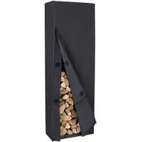 Lendo Online Housse pour Range-bûches 50x25x196 cm Noir
