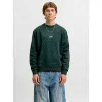 Jack & Jones Sweat-shirt 'JJESoho' vert foncé / blanc