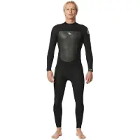 Rip Curl Omega 3/2 Mm Gb Steamer Long Sleeve Back Zip Neoprene Suit Noir MS Homme