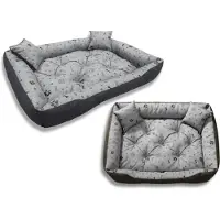 AIO Factory Lit pour chien chenil 100x75 cm imperméable os noir