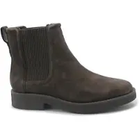 Clarks Bottes 'NELLA TOP dark brown suede scarpe donna stivaletto beatles elastici camoscio' brun foncé