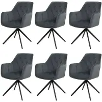 Mendler Chaise de salle à manger -L80 (lot de 6)