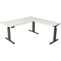 Kerkmann Move 3 elegant höhenverstellbarer Schreibtisch weiss rechteckig