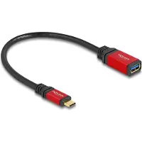 DeLOCK 60172 10Gbps Adapter USB Type-C St zu USB Typ-A Bu 15cm rot