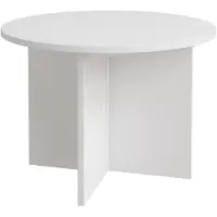 Selsey Ovo - Table de salle à manger extensible, ronde, 110-190 x 110 cm, Blanc