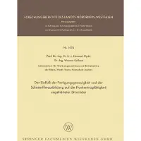 Springer Nature Der Einfluss Der Fertigungsgenauigkeit Und Der Schmierfilmausbildung Auf Die Flankentragfahigkeit Ungeharteter Stirnrader - Herwart Opitz - Springer Natur - Herwart Opitz