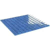 vidaXL Carrelage en mosaïque 11 pcs Bleu 50 x 50 cm Verre