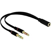 DeLOCK 65967 Câble Audio 0,2 M 3,5mm 2 X 3.5mm Noir