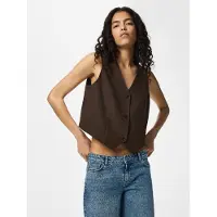 Pieces Gilet de costume 'PCBosella' chocolat
