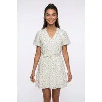 Vero Moda Robe Courte à Manches Courtes Trine