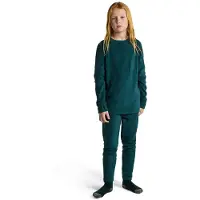 Burton Heavyweight Fleece Long Sleeve Base Layer Set Vert 8 Years Enfants