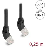 DeLOCK Câble S/FTP Cat 6a coudé