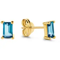 Jackie 14K Gold Clous d’oreilles Medina Topaz en or jaune 14 carats