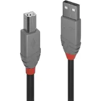 Lindy 1m USB 2.0 Type A to B Cable, Anthra Line