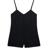 Superdry Lace Cami Playsuit Sleeveless Romper Noir M Femme