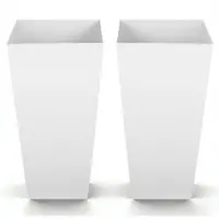 Vevor Jardinière Haute Lot de 2 Pot de Fleur Haut 66,5 cm pour Plantes Intérieur Extérieur Entrée Terrasse Jardin