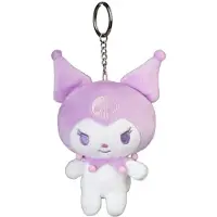 Sakami Merchandise Filles, Porte-clés, Sanrio porte-clés peluche Kuromi Kawaii 12 cm, Multicolore