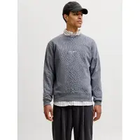 Jack & Jones Sweat-shirt 'JJESoho' gris basalte / blanc