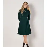 Apricot Robes en maille 'Chevron' vert foncé