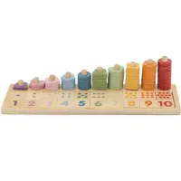 Viga Toys - VIGA PolarB Trieur de comptage en bois Apprendre les chiffres Montessori