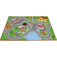 BB Junior - Tapis de jeu LaFerrari Town avec voiture LaFerrari Junior, 100x70 cm