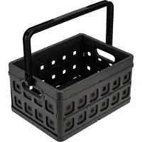 Sunware Bac de transport pliant Square , L 435 x l. 310 x H 213 mm, 24 litres, avec poignées et hanse, anthracite/noir