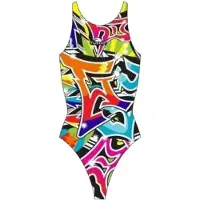 Turbo Graffiti Pro Resist Swimsuit Multicolore XL Femme