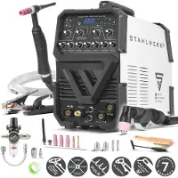 Stahlwerk Poste de soudage 3 en 1 combiné AC/DC TIG 200 Puls CUT ST - 200 A, convient pour MMA, aluminium et tôles fines, avec fonction CUT 45 A
