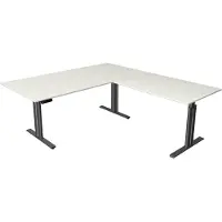 Kerkmann Move 3 elegant höhenverstellbarer Schreibtisch weiss rechteckig