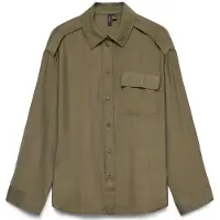 Vero Moda Debby Uma Long Sleeve Shirt Vert L Femme