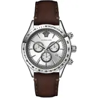 Versace Watches Vev700119 Watch Marron,Argenté Homme