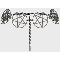 Killstar Ceinture Gothic de - Celestial Summer - Pentagramme - pour Femme - couleur argent - Taille Standard