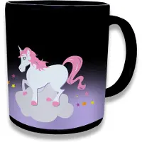 Unicorn Mad Monkey Tasse "Licorne" changement de couleur 300ml noir, Tasse, Noir