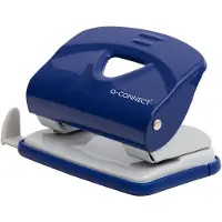 Q-CONNECT Perforatrice en métal, 20 feuilles, bleu/gris