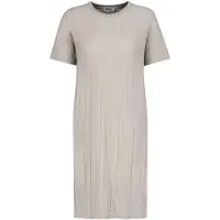Sublevel Robe mi-longue de - ROBE PLISSÉE JERSEY - S - XL - pour Femme - beige - Taille L