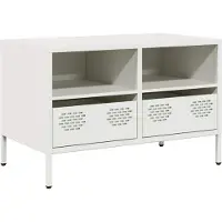 vidaXL Armoire TV blanche 68x39x43,5 cm Acier laminé à froid