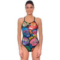 Turbo Maillot De Bain à Fines Bretelles Haloween Skulls