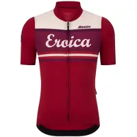 Santini Eroica Orcia Short Sleeve Jersey Rouge M Homme