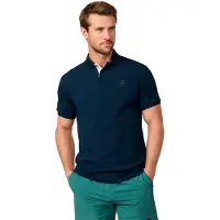Hackett London pour homme. HM5600113 Polo avec logo coupe classique marine (M), Casuel, Coton, Manche courte