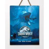 Doctor Collector Noname Jurassic World - Mossa - Poster Woodarts 3d En Bois '30x40cm' Noir