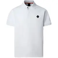 Hackett London pour homme. HM5600113 Polo à logo de coupe classique blanc (L), Casuel, Coton, Manche courte