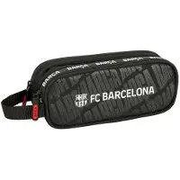 Safta F. C. Barcelona Trousse double pour enfants, idéale pour les enfants en âge scolaire, pratique et polyvalente, qualité et résistance, 21 x 6 x 8 cm