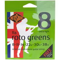 Rotosound R8 Roto Greens Cordes Guitare Électrique 8-38