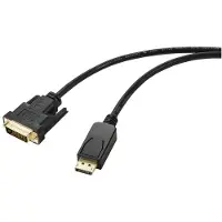 Renkforce RF-5771518 changeur de genre de câble DisplayPort DVI-D 24+1 pin Noir