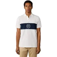 Hackett London pour homme. HM5600187 Polo H Panneau blanc (M), Casuel, Coton, Manche courte