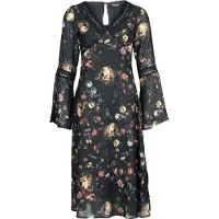 Jawbreaker Robe mi-longue Gothic de - Garden Of Skull Midi Chiffon Dress - XS - 4XL - pour Femme - multicolore - Taille 4XL
