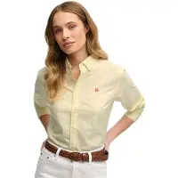 Superdry Slim Oxford Bd Long Sleeve Shirt Jaune XL Femme