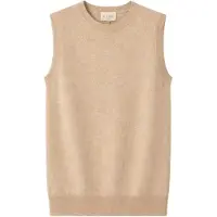 GOBI Cashmere Cardigan 'Women's Essential Cashmere Crewneck Vest' beige