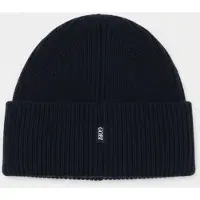 GOBI Cashmere Bonnet 'Ribbed Chunky Beanie' bleu marine