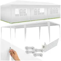 TecTake Pavillon imperméable MIRAMAS avec 8 côtés - blanc